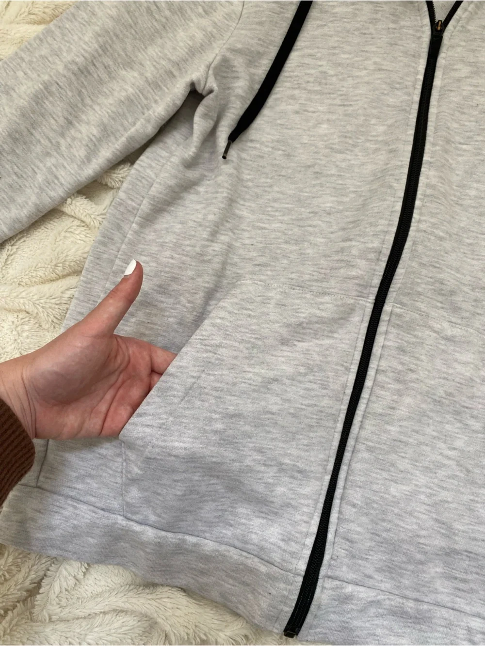 Nike Dri-FIT full-zip hoodie heather gray
